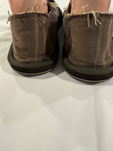 Sanuk Tweed Sidewalk Surfer Shoes Mens Size 9 Brown Multi Colors - Picture 6 of 13