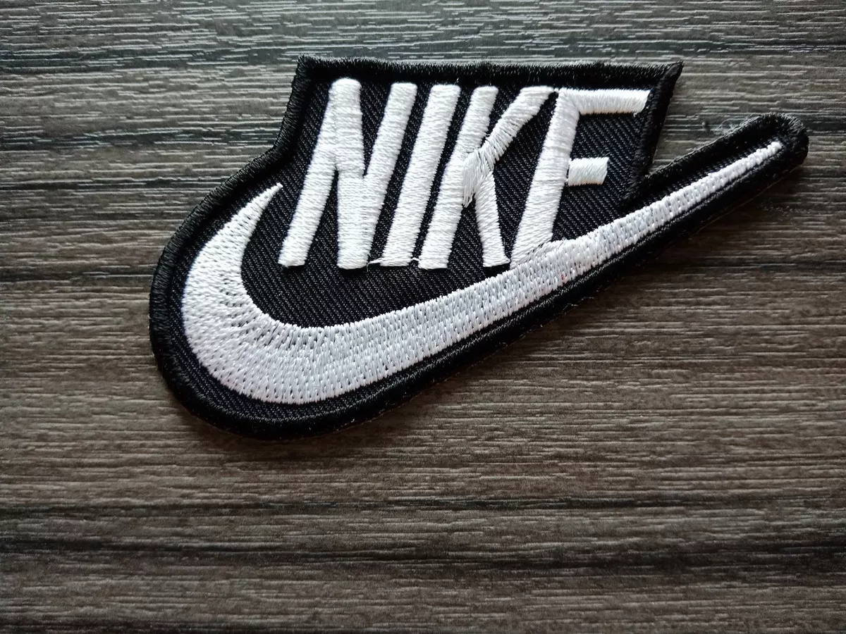 Nike SILVER GREY Badge Iron On Embroidered Patch - Hobby