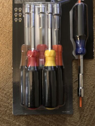 Klein Tools 65411 Heavy-Duty Nut Driver Set, Color-Coded Hex Sizes, Cushion-Grip