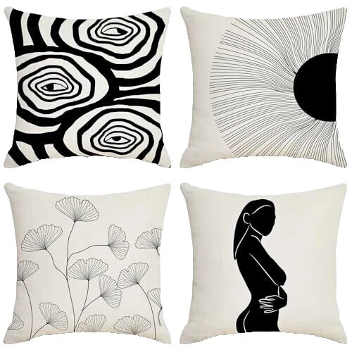 Подушки из хлопковой смеси в стиле ар-деко