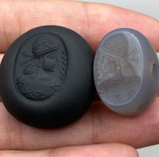 Wonderful ancient Roman old unique Crystal agate stone seal Intaglio Stamp bead