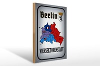 Holzschild Spruch 30X40 Cm Berlin Viersektorenstadt Holz Deko Schild