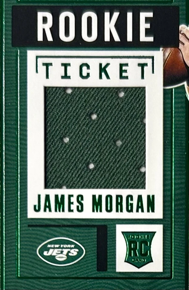 2020 Contenders James Morgan Rookie Authentic Jersey SP Memorabilia RC Jets FIU - Image 2 of 4