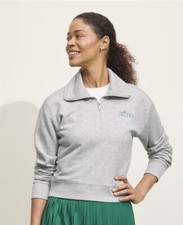 Prince Pickleball Women's French Terry 1/4 Zip Pullover - Gray Target XS NWT