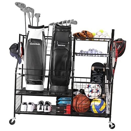 Sports Equipment Organizer, Sports Storage for Garage, Golf Bag Storage