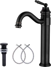 Single Handle One Hole Bathroom Vessel Sink Faucet Tall Body Oil Rubbed Bronze w