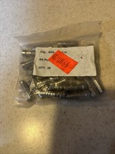 25 Stainless Steel 1/4" Barbed Hose Plug New