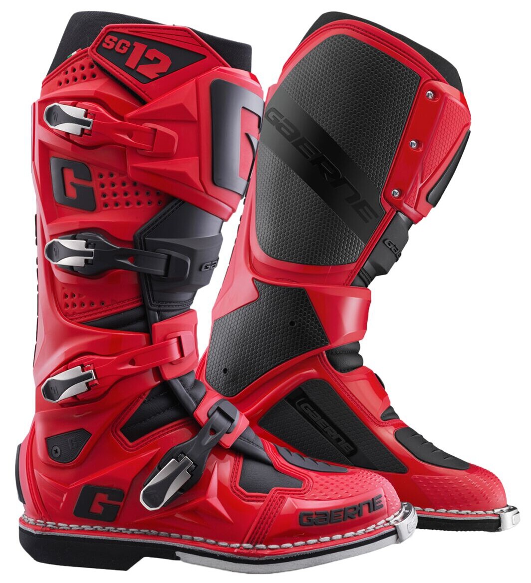 Gaerne SG12 Mens MX Offroad Boots Red/Black | eBay