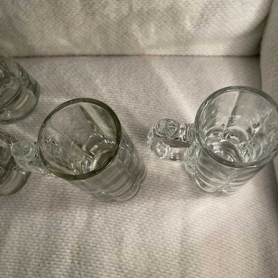 Juego de 4 tazas de cerveza de vidrio con paneles Libbey Lifestyles Steins 12 OZ Foto 4 de 4