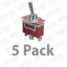 5 PACK - SPDT (ON/ON) MEDIUM DUTY TOGGLE SWITCH 10AMPS-125VAC # ST91-5PK