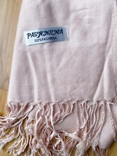 Soft Beautiful Light Pink Blush Cashmere Scarf Pashmina 28.5" x 71" Shimmering