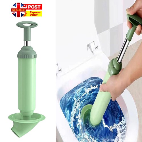 UK Toilet Plunger High Pressure Toilet Air Drain Unblocker Blockage