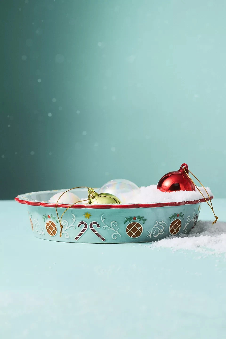 NWT Anthropologie Ginger House Pie Stoneware Pie Dish