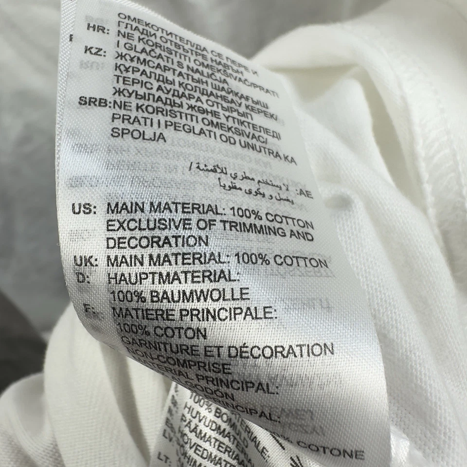 Camiseta Adidas Algodón Logo Cuadrada Manga Corta Mujer’s 2XL Recortada Foto 4 de 4