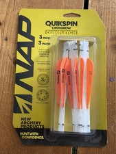 NAP Quikspin Quikfletch 3 Inch 3 Pack Orange (NAP-60-671W)
