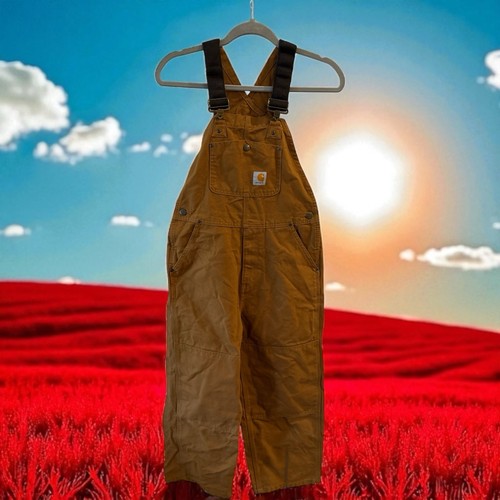 Carhartt Overalls Bibs Double Knee Kids Youth Boys Size 10 Workwear Farm Utility