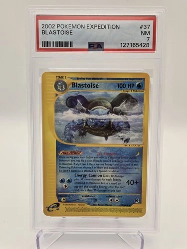 2002 POKEMON EXPEDITION #37 BLASTOISE PSA 7