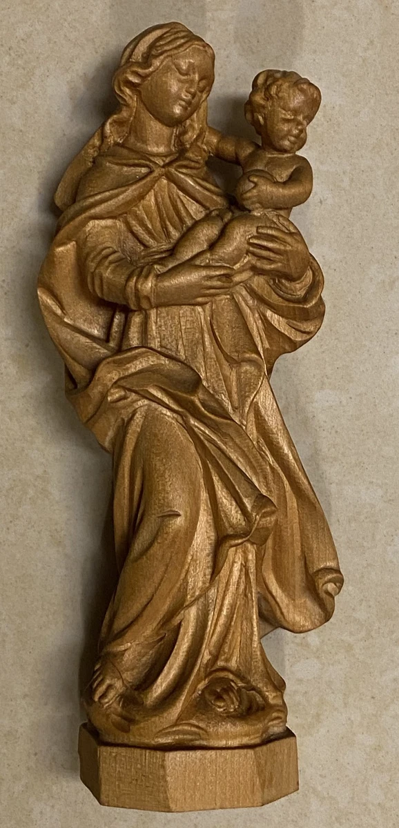 Holzfigur 20,5 cm. Maria mit Jesuskind.