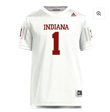 NWT Adidas Youth Kids Indiana Hoosiers Football Jersey White #1