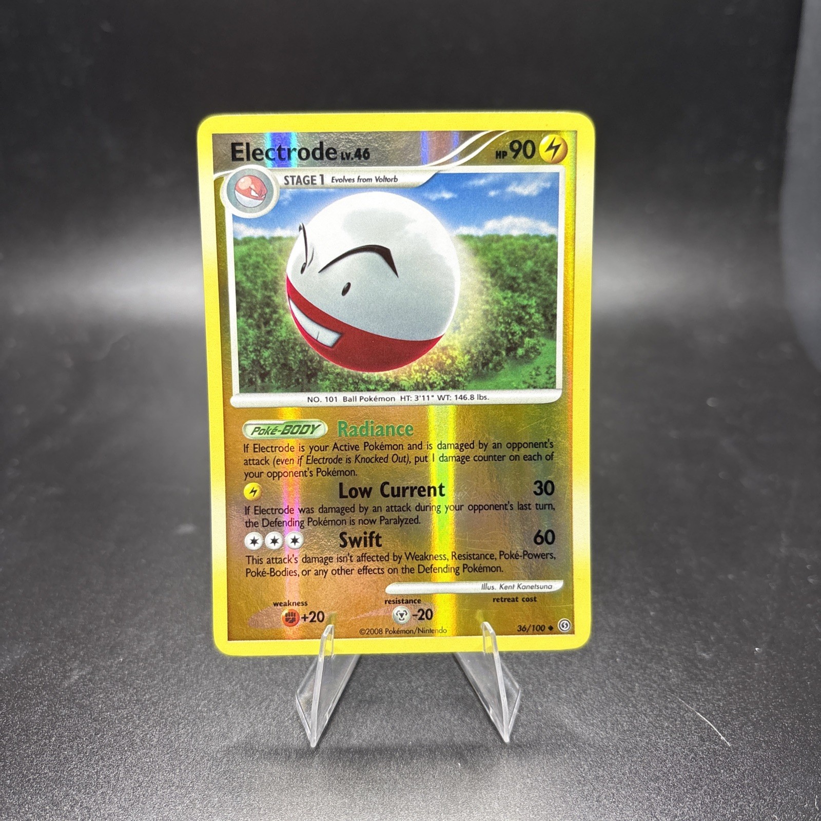 Electrode 36/100 Reverse Holo Diamond & Pearl Stormfront Pokemon Card NM -c