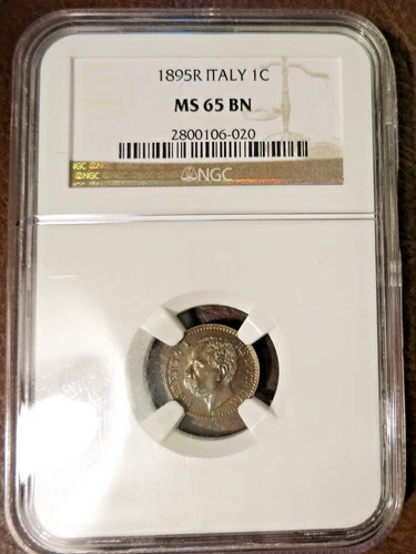 1895 R Italy 1 Centesimo NGC MS 65 BN