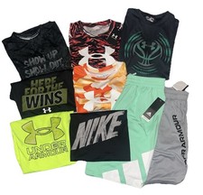 Boys Size X-Large Lot Tshirts Shorts Brands Like Under Armour Nike Adidas