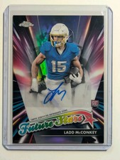 Ladd McConkey RC 2024 Topps Chrome Football Rookie Future Stars Auto Chargers
