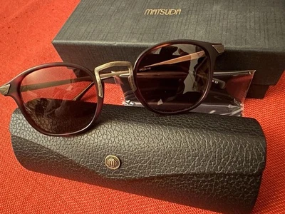 Lunettes De Soleil Marron Dorés, MATSUDA M2808H, Gravé M2808H, Made In Japan - Photo 1/4