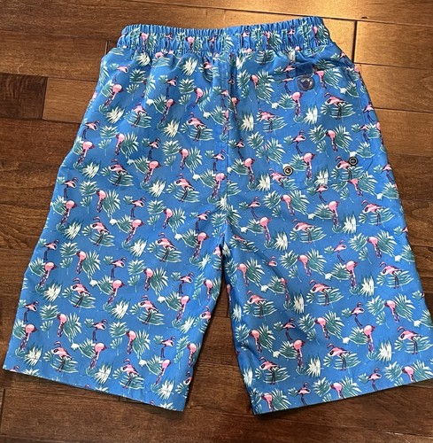 Beach Bros Swim Trunks Board Shorts Youth Size 12 Pink Flamingo - Picture 3 of 6