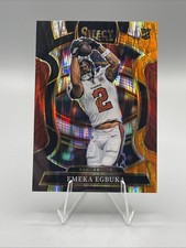 2025 Panini Select Emeka Egbuka Black and Orange Prizm Concourse Rookie RC
