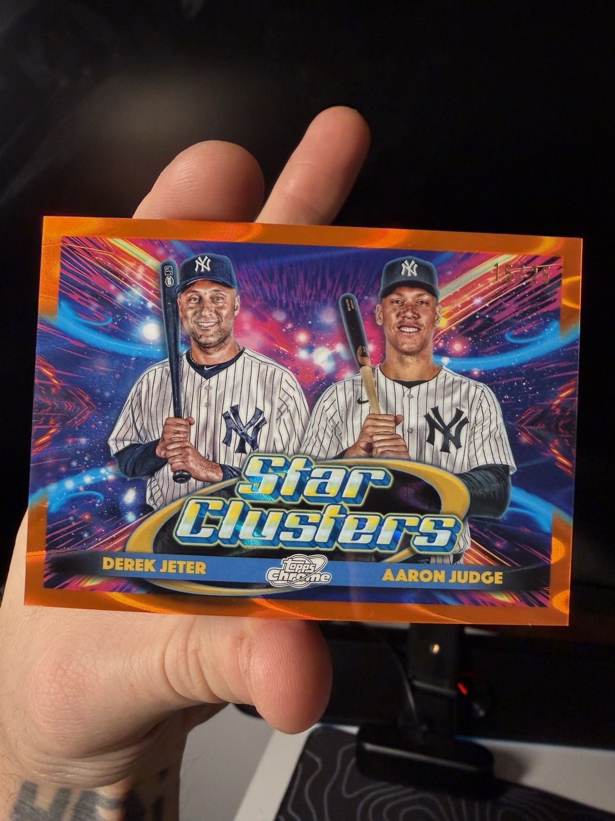 2025 Topps Cosmic Chrome Star Clusters Orange 15/25 Jeter Judge FLAWLESS