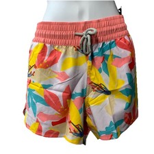 SURFCUZ Quick Dry Board Shorts Women's Size Large Floral Print Surf Beach Short