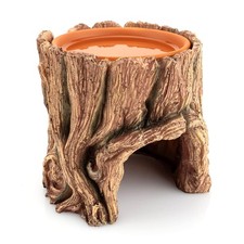 Reptile Hide Cave Resin   Moisture Keeping Reptile Shelter with Clay Water Ba...