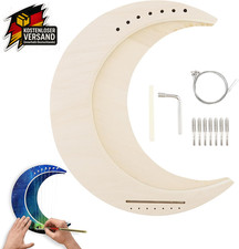 Mondförmige Holzharfe 7 Saiten DIY Musikinstrument für Anfänger und Profis