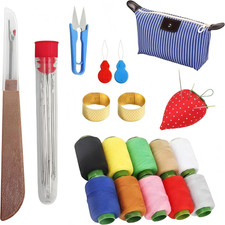 43-Piece Stainless Steel Sewing Needles Kit with Needle Balls for Repairs