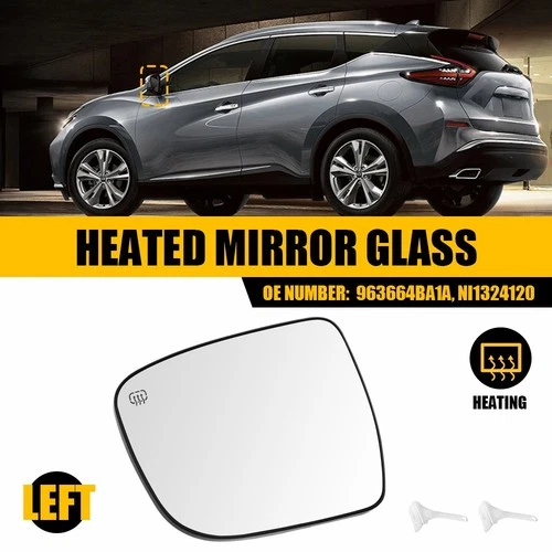 Mirror Glass Heated Driver Side For 14-20 Nissan Rogue Pathfinder 15-23 Murano C