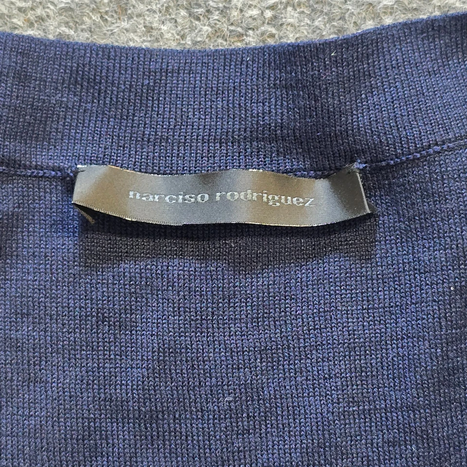 Женский свитер Narciso Rodriguez маленький синий шелковый кардиган легкая капсула - Изображение 4 из 4