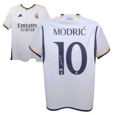Real Madrid MODRIĆ 10 ユニフォーム Luka Modric Signed Real Madrid FC Soccer Jersey #10 with Beckett