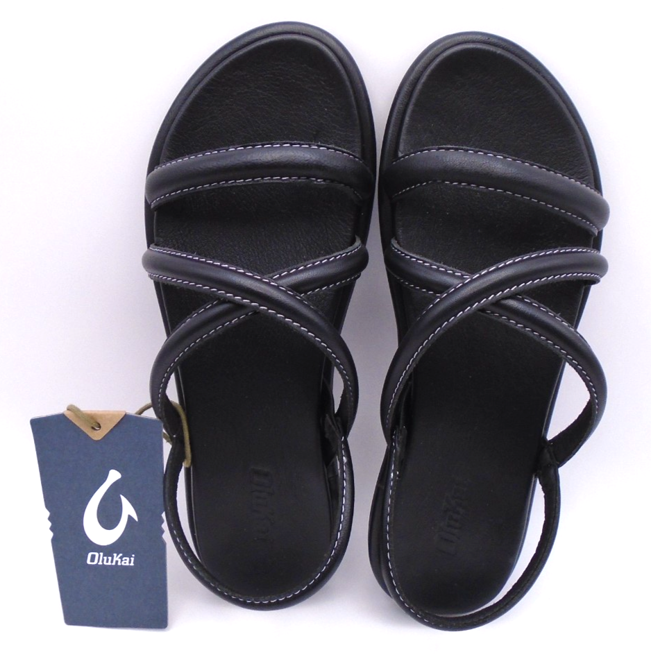 Strappy Sandals Olukai Womens Black Sandals NEW WOMENS 