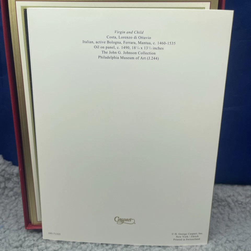 Caspari Christmas Cards Virgin Madonna And child Mary Jesus 7x5 Set 9 Open Box - Image 2 of 4