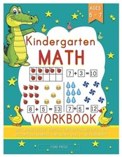 Kindergarten Math Workbook: Kindergarten and 1st Grade Workbook ...  paperback 
