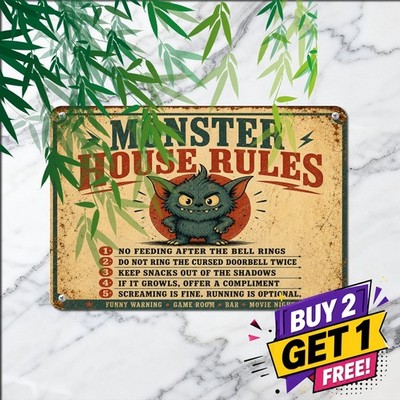 Retro Gremlins Movie Metal Tin Sign Durable Dust Resistant Wall Decor