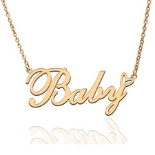 Baby Custom Name Necklace Customized Personalized Plated Name Necklace for - 01