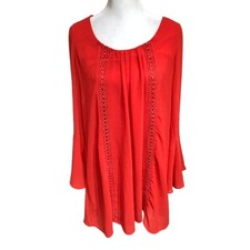 My Michelle Red Flowy Dress/Tunic, Size M – Boho, Feminine, Cottagecore