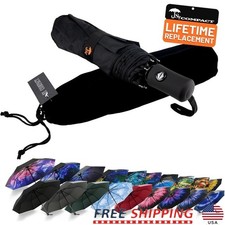Compact Auto Open Travel Umbrella Windproof Waterproof Lightweight UV Protection