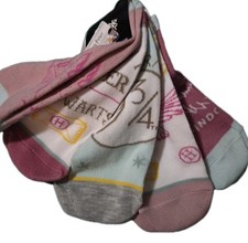 NWT 5 Pack Pastel Harry Potter Ankle Socks Shoe Size 5-10 Pinks Teal Spencer's