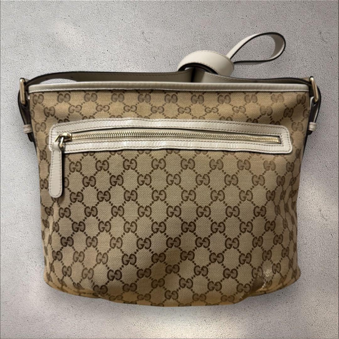 Gucci GG Pattern Shoulder Bag Large A4 Size Capacity Preowned