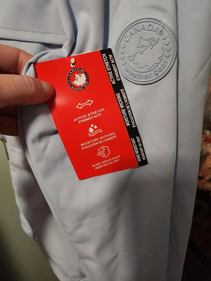 Canada Weather Gear, light blue, small, full zip shell - Image 4 of 4