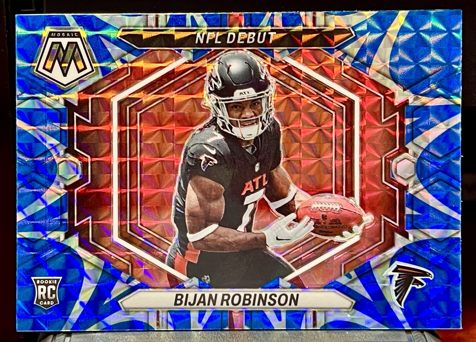 BIJAN ROBINSON 2023 Panini Mosaic Blue Reactive NFL Debut RC Rookie #ND-9