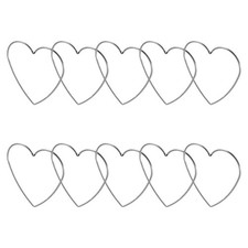 12pcs DIY Dream Catcher Floral Frame - 7.9" Heart Shaped Metal Wreath Rings for